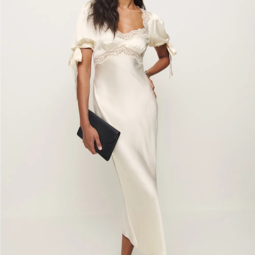 Reformation Stella Silk Dress